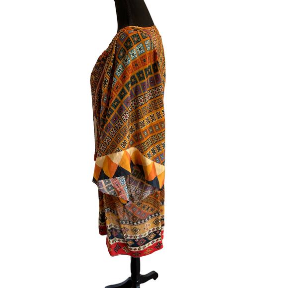 Anthropologie Tanvi Kedia Sumana Kaleidoscope Boho Festival Tunic - Large - Picture 5 of 12